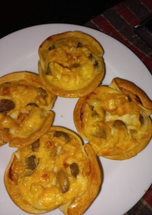Una foto de Mini quiche de queso, choclo y champiñones 👩🍳