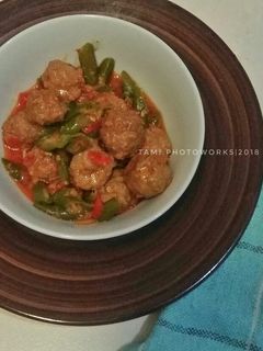Foto resep Sambal goreng bola daging buncis