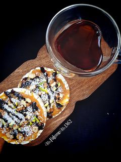 عکسی از دستور رایس کیک با کارامل