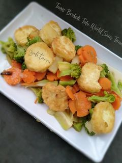 Foto resep Tumis Brokoli Tofu Saus Tiram