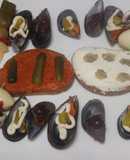 Mejillones con dos salsas