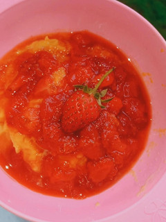 Foto resep Sweet Potato with Strawberry Sauce - MPASI 8+
