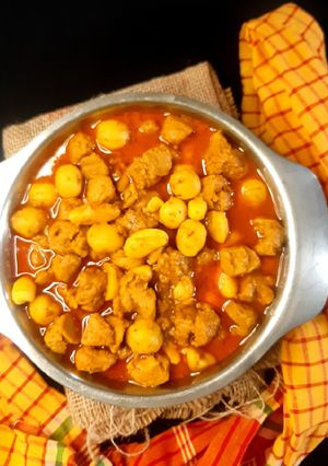 কাঁঠাল দানা ও আলু দিয়ে সয়াবিন তরকারি রেসিপির প্রধান ছবি