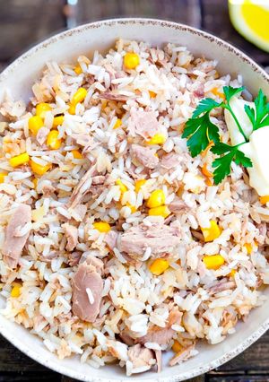 🍚Tonhalas rizses,,rongálás" 15 - perces vacsora 🐟 recept fotója