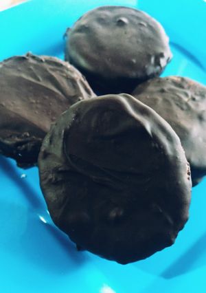 Una foto de Alfajores integrales con relleno de limón 🍋🍋