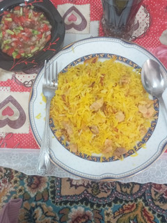 عکسی از دستور استانبولی مرغ🍗 با زعفران و کره 🤤💥چهارشنبه سوری💥