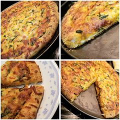 Homemade Stuffed Crust Pizza A picture of Homemade Stuffed Crust Pizza.