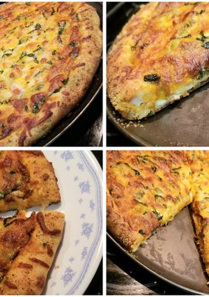 A picture of Homemade Stuffed Crust Pizza.