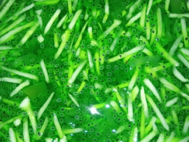 Cara Gampang Membuat Resep Es segar (merkasih) mentimun,rumput laut, kolang Kaling selasih yang Bikin Ngiler Anti Ribet, Uenak Banget