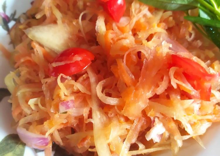 Arahan Buat Salad betik@ Som tam yang Sederhan