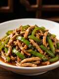 Porco em Tirinhas com Pimentão (青椒肉丝) – refogado Sichuan rápido