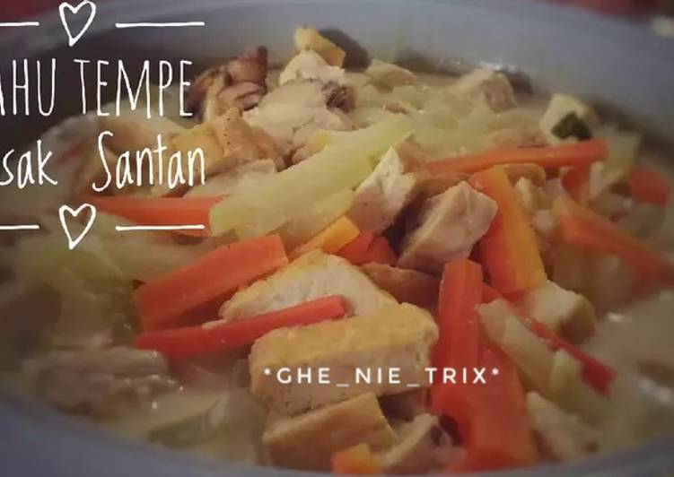 Cara Gampang Menyiapkan Tahu Tempe Masak Santan yang Enak Banget
