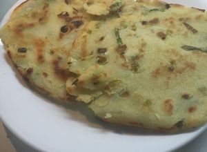 Una foto de Árepas con cebollín