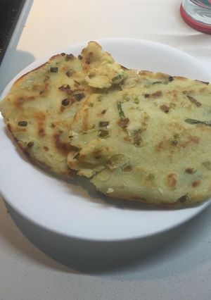 Una foto de Árepas con cebollín