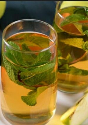 صورة لوصفة شاي التفاح الأخضر و النعناع بنكهة مختلفة