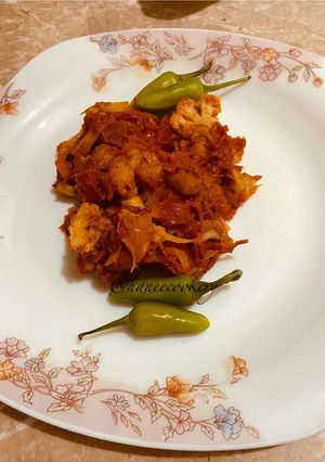 A picture of Cauliflower curry ❦.