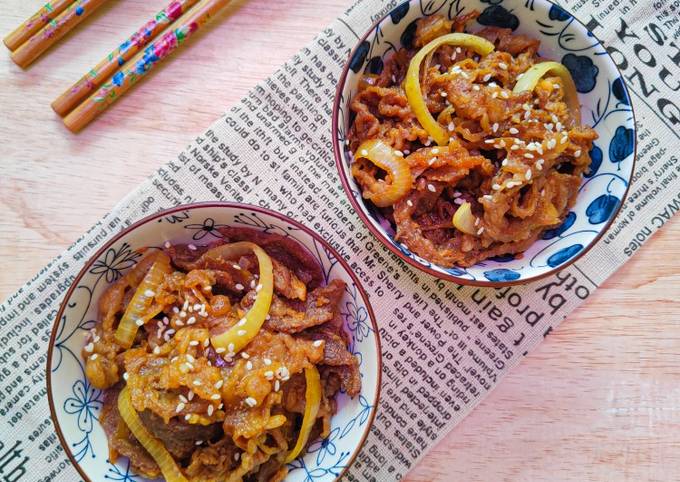 Cara membuat Beef Bowl Yakiniku Cara membuat Beef Bowl Yakiniku