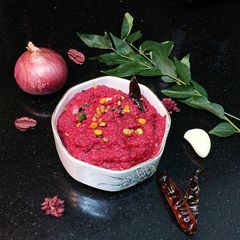 A picture of Beetroot Onion Chutney.