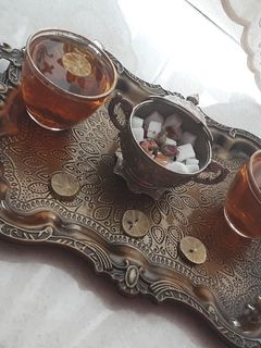 عکسی از دستور دمنوش چای سیاه و زعفران و گلاب محمدی