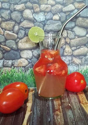 Foto resep Minuman segar dan sehat, tomat, jeruk nipis dan madu