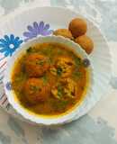 Bhalla curry (Moong dal bhalla)