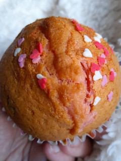 A picture of Valentine muffins.