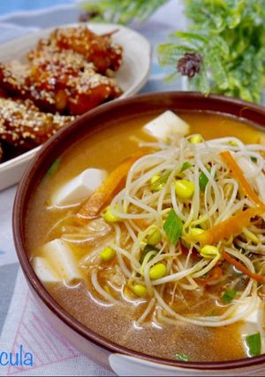 Hình của món Canh Giá Đậu Nành Kim Chi.