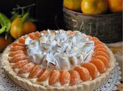 Una foto di crostata ai mandarini