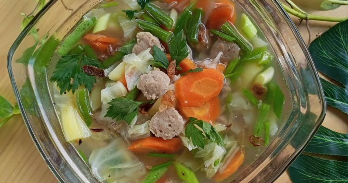 Resep Sayur Sop Baso Oleh Indah Tuwiarsih Cookpad