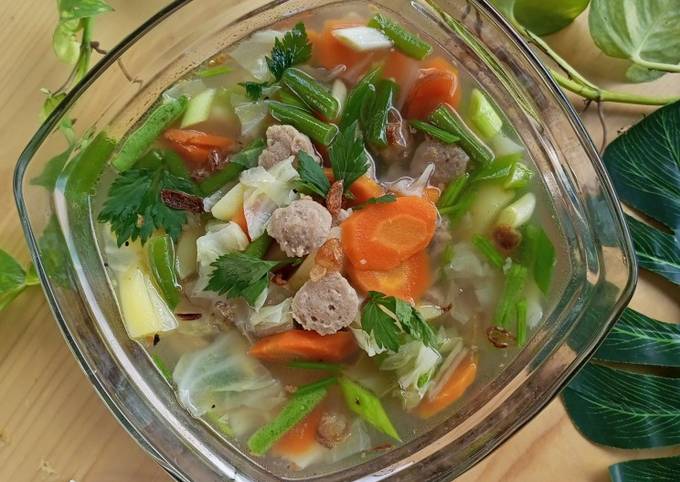 Resep Sayur Sop Baso Oleh Indah Tuwiarsih Cookpad