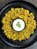 Foxtail Millet Khichdi with Moong Sprouts/Soya Chunks and mixed vegetables