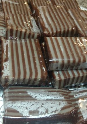Foto resep Lapis sagu coklat putih