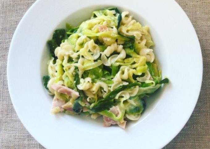 Comment faire Faire Appétissante Pâtes et courgettes à la carbonara