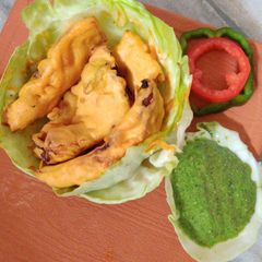 A picture of Cabbage leaves bhajji.