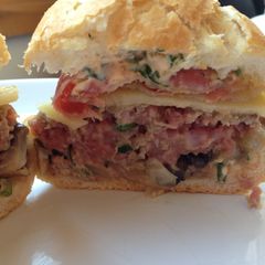 A picture of Gourmet burger.