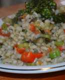 Salteado de cebada y verduras