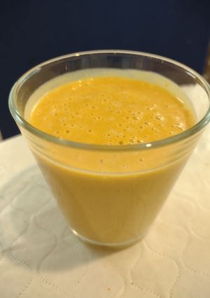 A picture of Pumpkin peanut butter smoothie.
