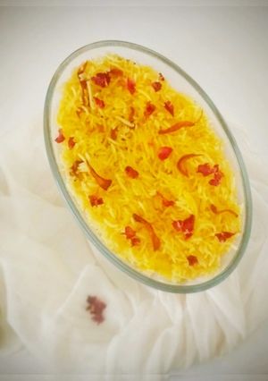 A picture of Persian Saffron Rice.