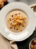 Sunchokes (Jerusalem artichokes) and chestnut velouté