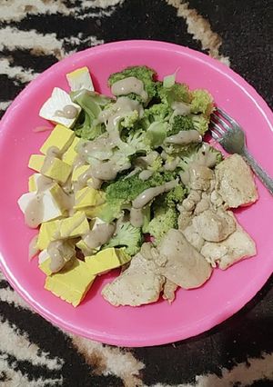 Foto resep Menu Diet #7 Brokoli, Tahu dan Fillet Panggang