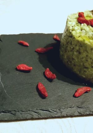 Una foto de Desayuno de requesón y aguacate