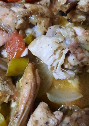 A picture of Microwave peppercorn chicken.