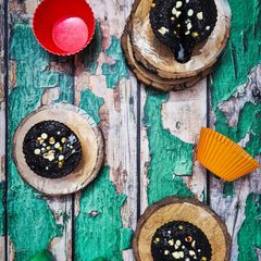 A picture of Healthy Lava Cupcakes.