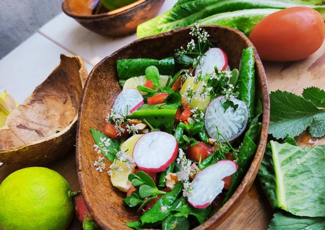 Ensalada de verdolaga (Ensalada yua scutu)