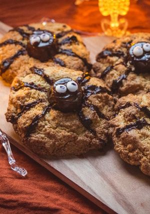 Une photo de Cookies araignées (sans gluten)