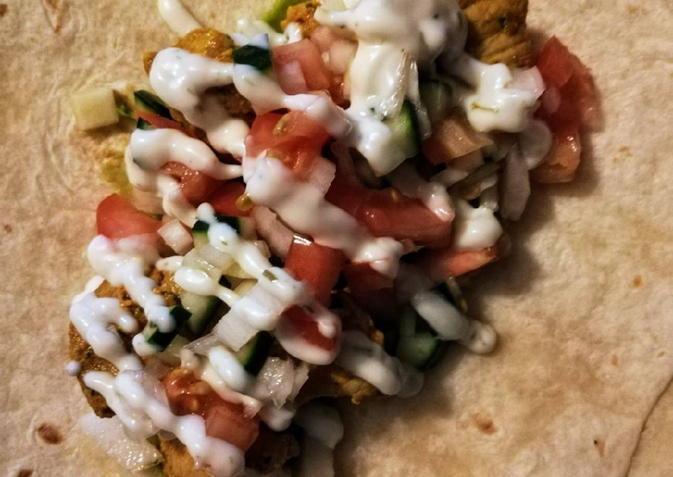 Fajitas de pollo o pescado vegetales