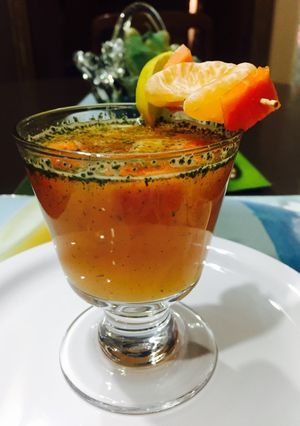 A picture of Orange n papaya glory.