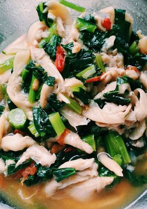 Foto resep Tumis Jamur Sawi Hijau