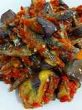 Terong dan ikan bilih Balado