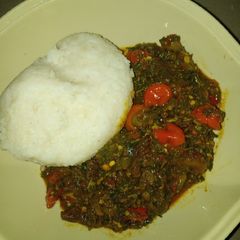 A picture of Tuwon shinkafa miyan gyada.